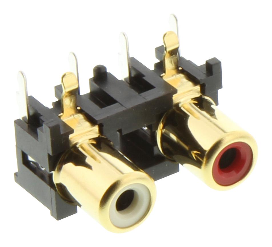 Switchcraft/conxall Pjran2X1U01Aux Connector, 2 Pos Ra Jk R-W Gold 09N0908