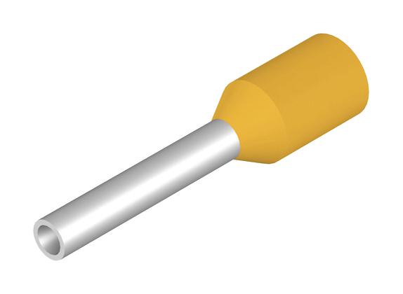 Weidmuller 9021010000 Terminal, Wire Ferrule, 24Awg, Yellow