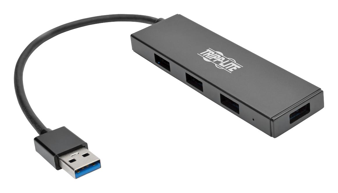 Eaton Tripp Lite U360-004-Slim 4-Port Portable Slim Usb 3.0 Superspeed Hub W/ Built In Cable 12Ac2814