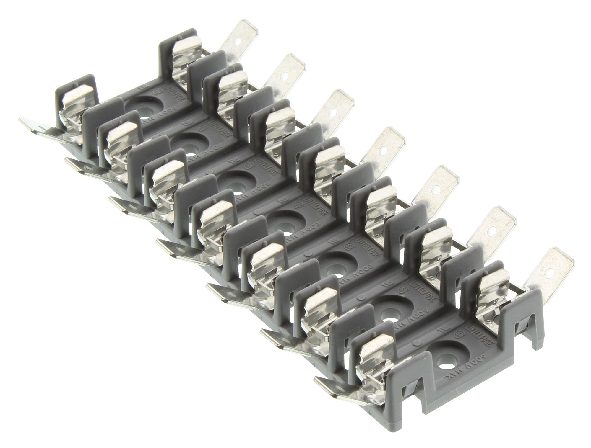 Littelfuse 03540907Zxgy Fuse Block, 3Ab/3Ag, 30A, 600Vac/dc, Qc