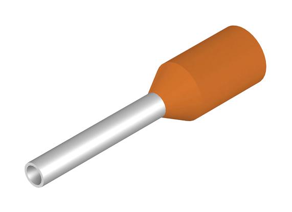 Weidmuller 9005810000 Terminal, Wire Ferrule, 20Awg, Orange