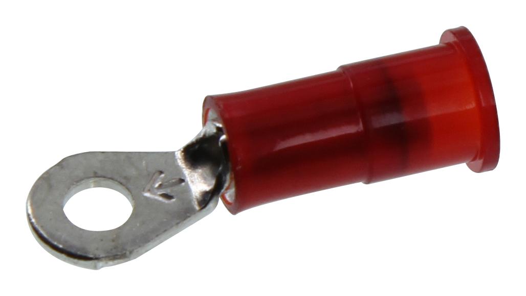 Multicomp Crs-Dy-1804 Terminal, Ring Tongue, #4, Crimp, Red