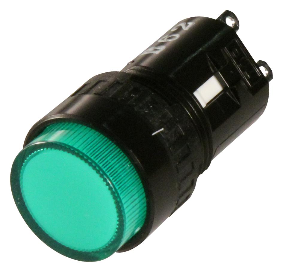 IDEC Ap6M122-G Panel Mount Indicator, Led, 16mm, Green, 24V