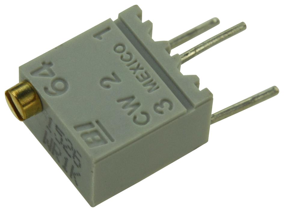 Tt Electronics/bi Technologies 64Wr1Klf Trimmer Potentiometer, 1Kohm 12Turn Through Hole