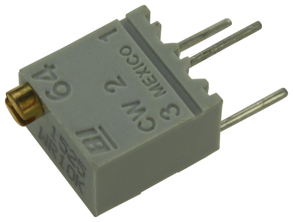 Tt Electronics/bi Technologies 64Wr10Klf Trimmer Potentiometer, 10Kohm 12Turn Through Hole