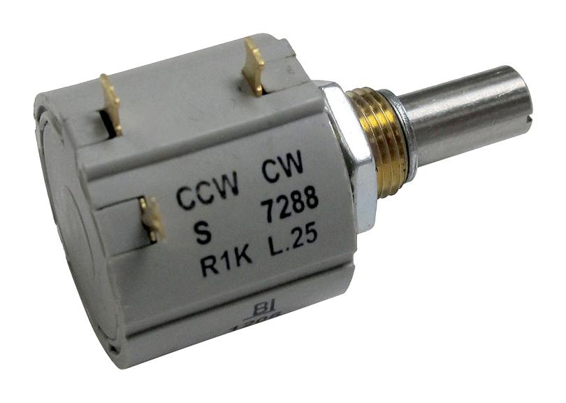 Tt Electronics/bi Technologies 7286R500L.25 Wirewound Potentiometer, 500 Ohm, 0.05, 2W