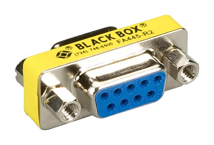 Black Box Fa445-R2 D Sub Adapter, Rcpt-Rcpt, 9Pos