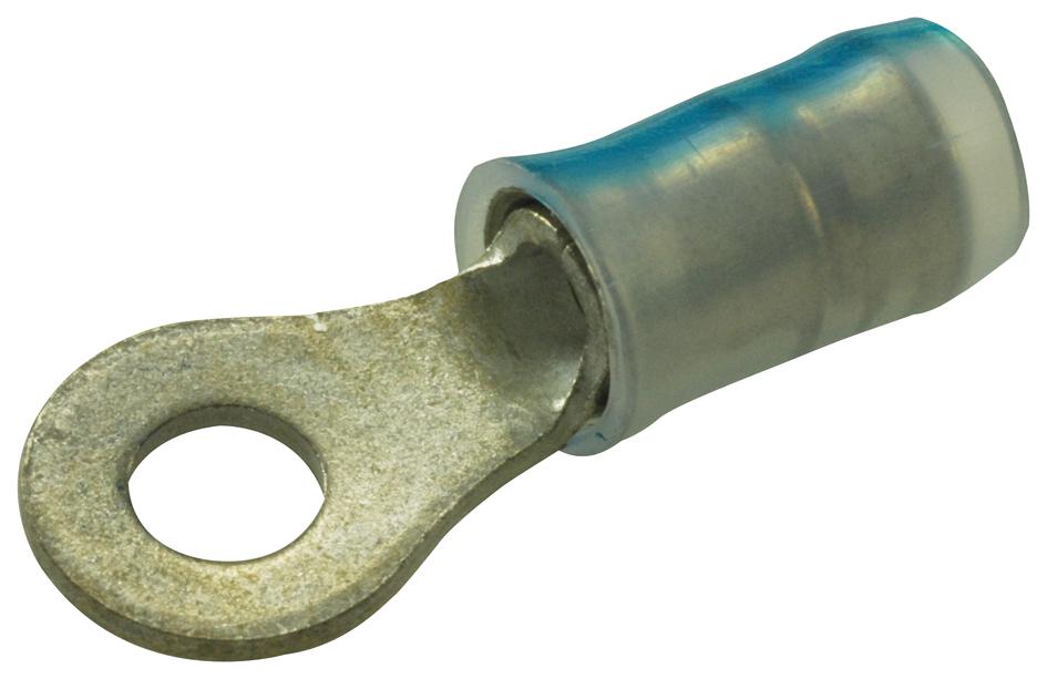 Amp Connectors / Te Connectivity 696423-4 Terminal, Ring Tongue, #6, Crimp, Blue