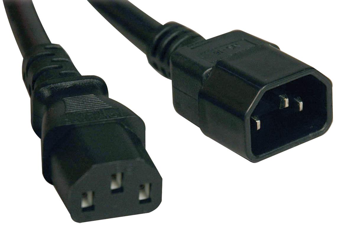 Eaton Tripp Lite P004-001 Power Cord, Iec C14/iec C13, 1Ft, 10A