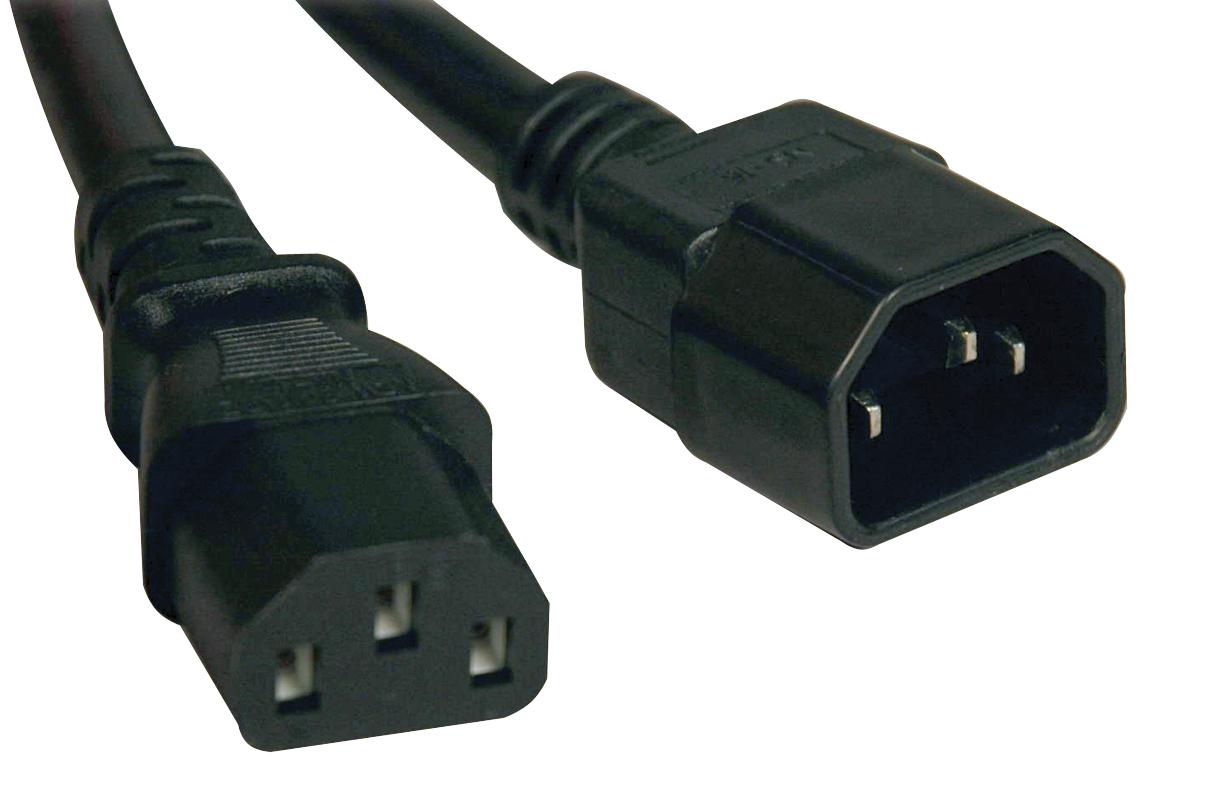 Eaton Tripp Lite P004-003 Power Cord, Iec C14/iec C13, 3Ft, 10A