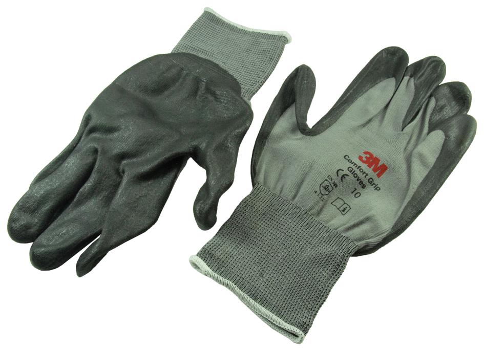 3M Cgxl-Gu Glove, Knit Wrist, Xl, Grey, Nylon