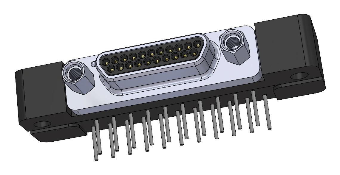 Amphenol Canada M83513/21-H01Np Micro-D Sub Connector, R/a Rcpt, 100Pos, Th