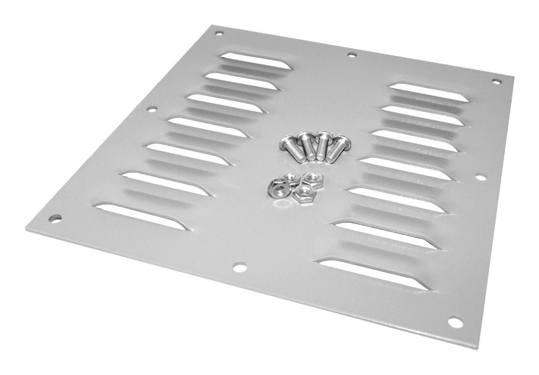 Hammond 1481L88 Louveredventilating Plate, Gray, Steel