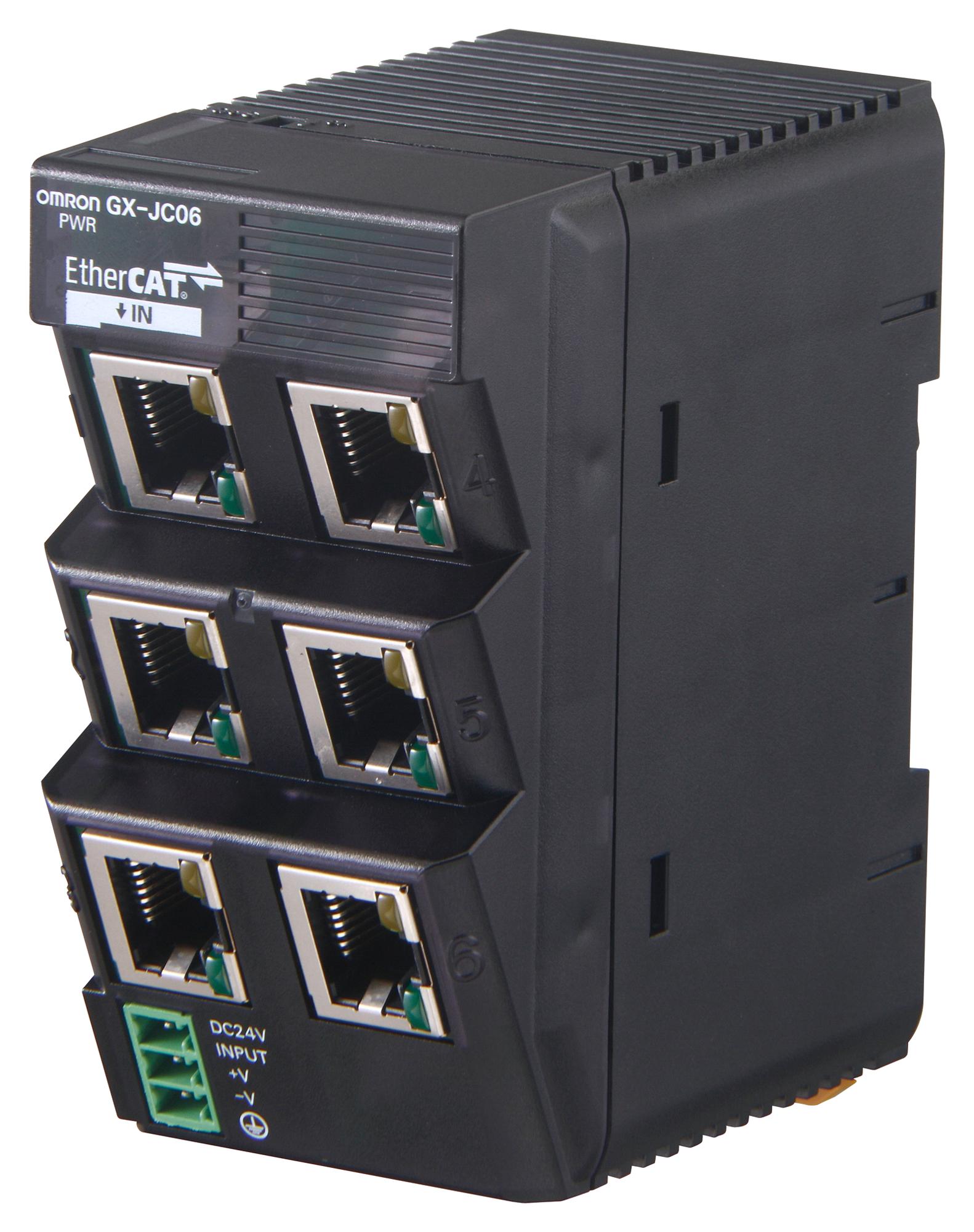 Omron Gx-Jc06 Ethercat Junction, 6 Port, 0.17A, 24Vdc