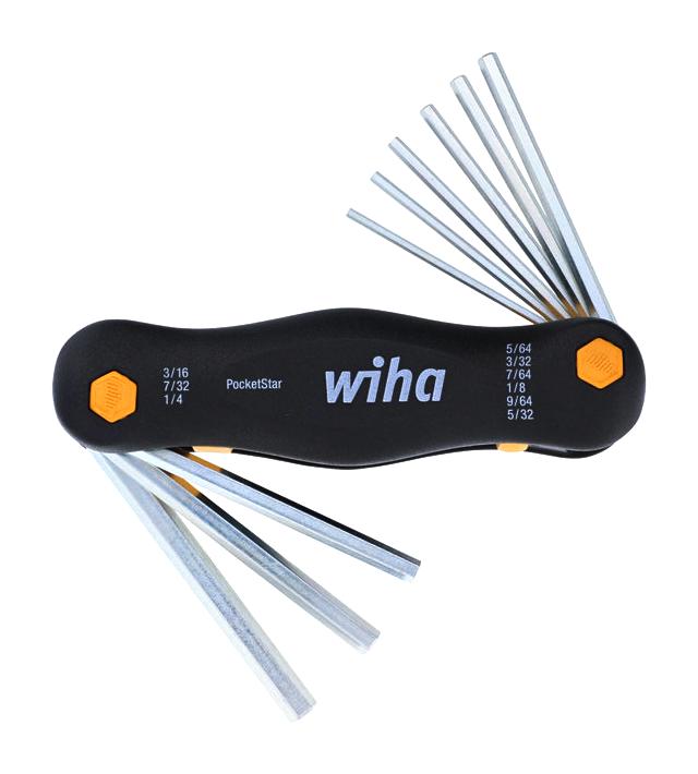 Wiha 35197 Hex Key Set, Fold-Out, 9Pc