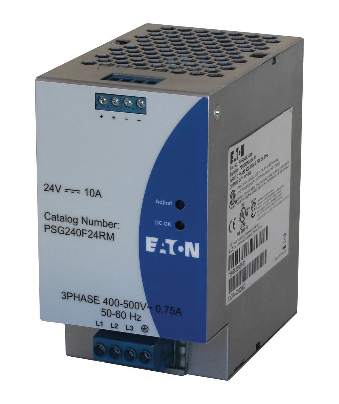 Eaton Psg240F24Rm Power Supply, Ac-Dc, 24V, 10A