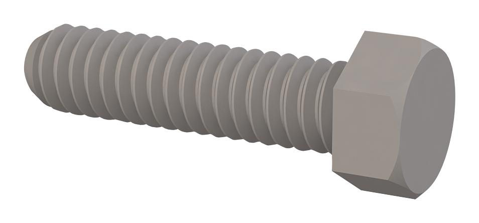 Essentra Components 012520H100 Nylon Hex Bolt 1/4-20X1 28Ah1329