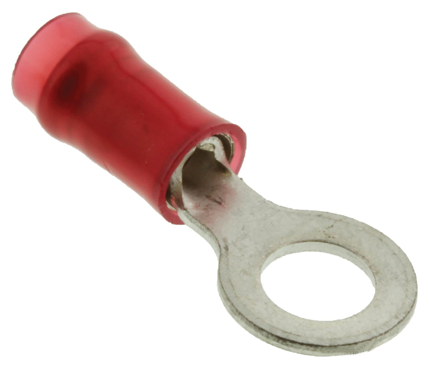 Amp Connectors / Te Connectivity 32837 Terminal, Ring Tongue, #10, Crimp, Red