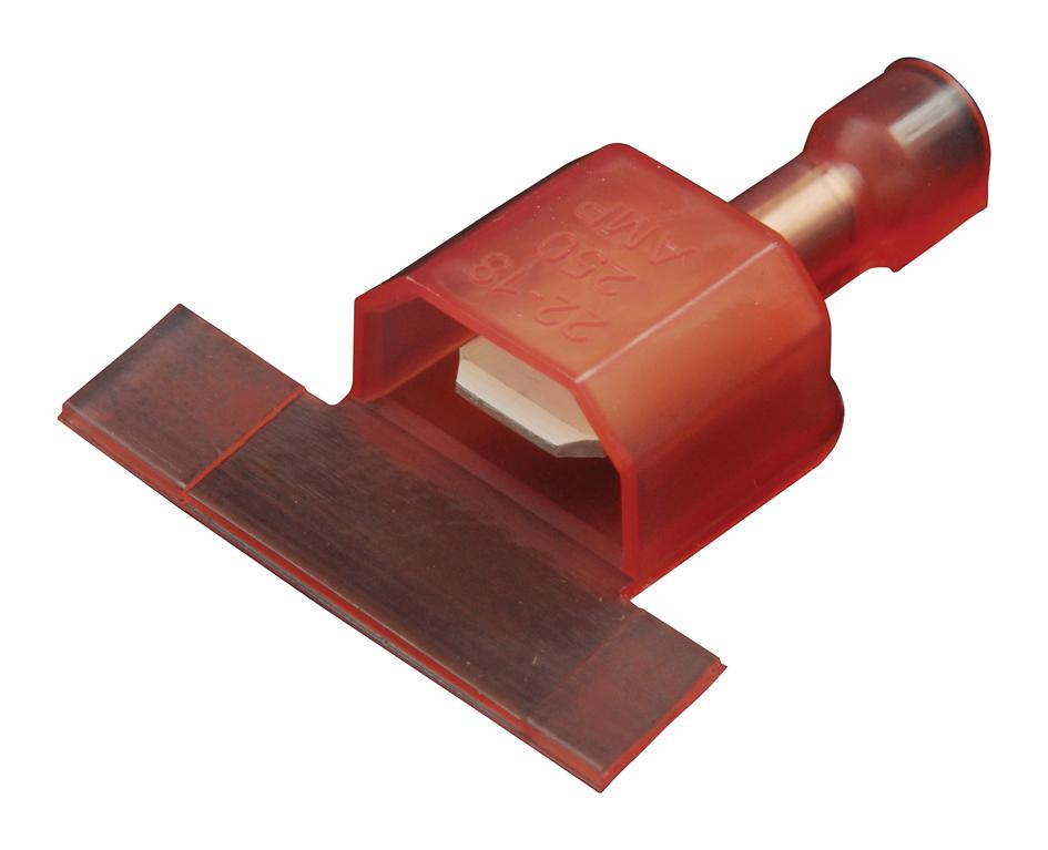 Amp Connectors / Te Connectivity 2-520102-2 Terminal, Male Disconnect, 6.35mm, Red