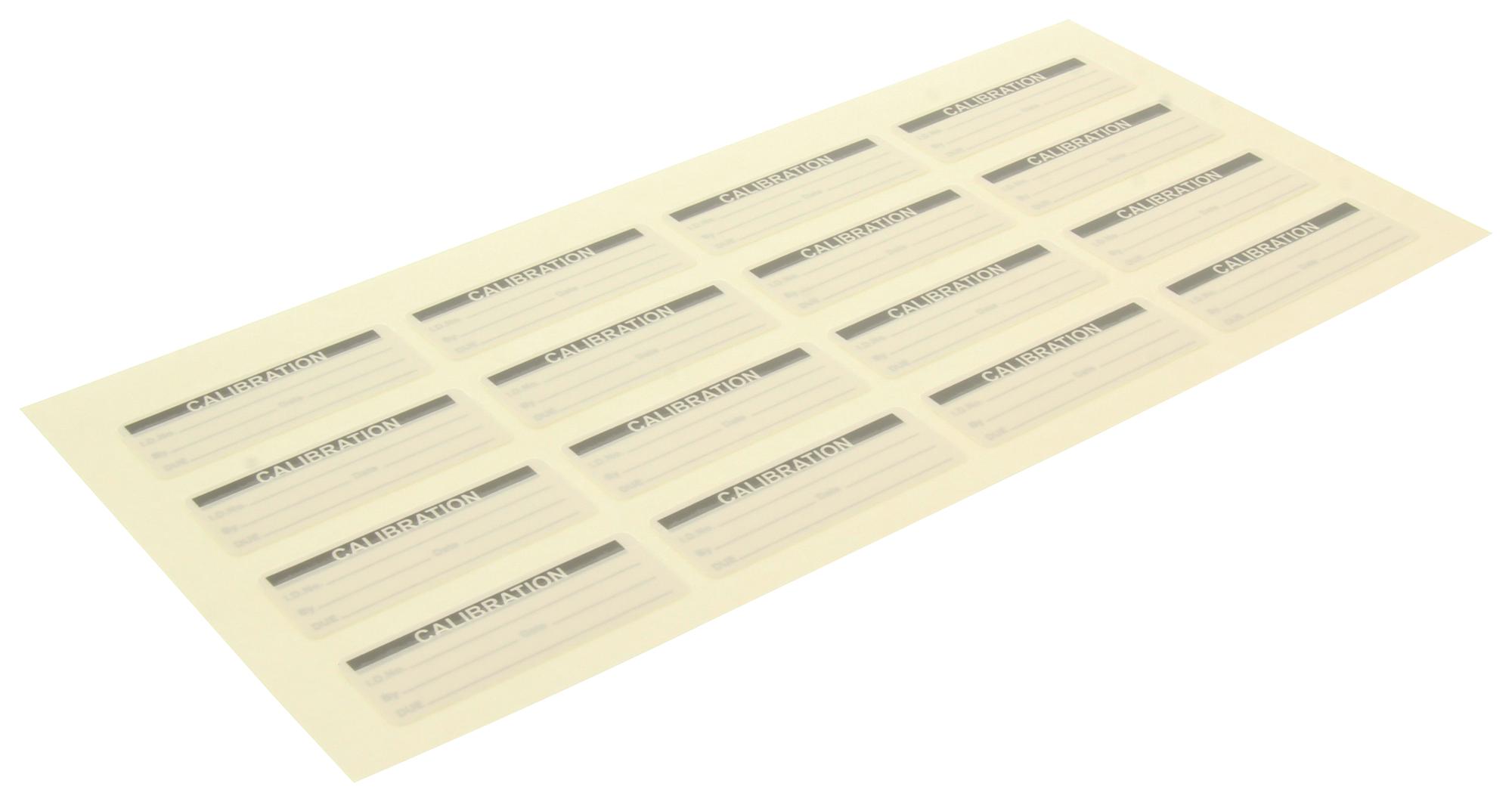 Te Connectivity Qcc306Gy Calibration Labels, Self-Lam, Vinyl, 44.5mm W