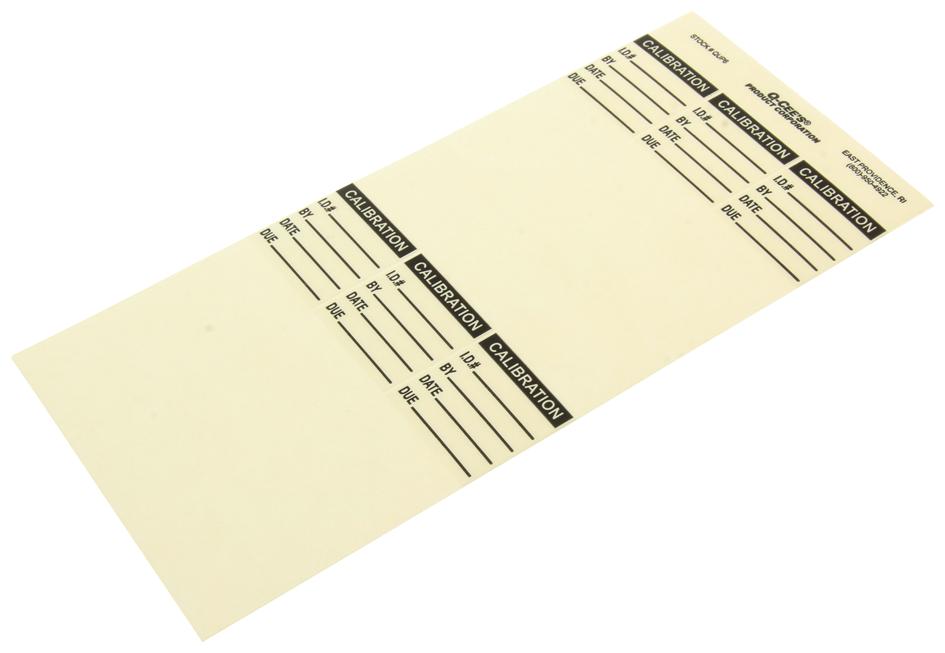 Te Connectivity Qup6Bk Calibration Labels, Wrap-Around, Vinyl, 76.2mm W