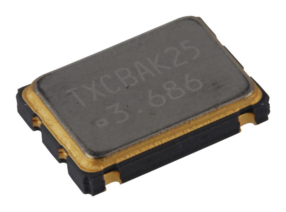 Txc 7W-3.6864Mbc-T Oscillator, 3.6864Mhz, 7 X 5mm, Cmos