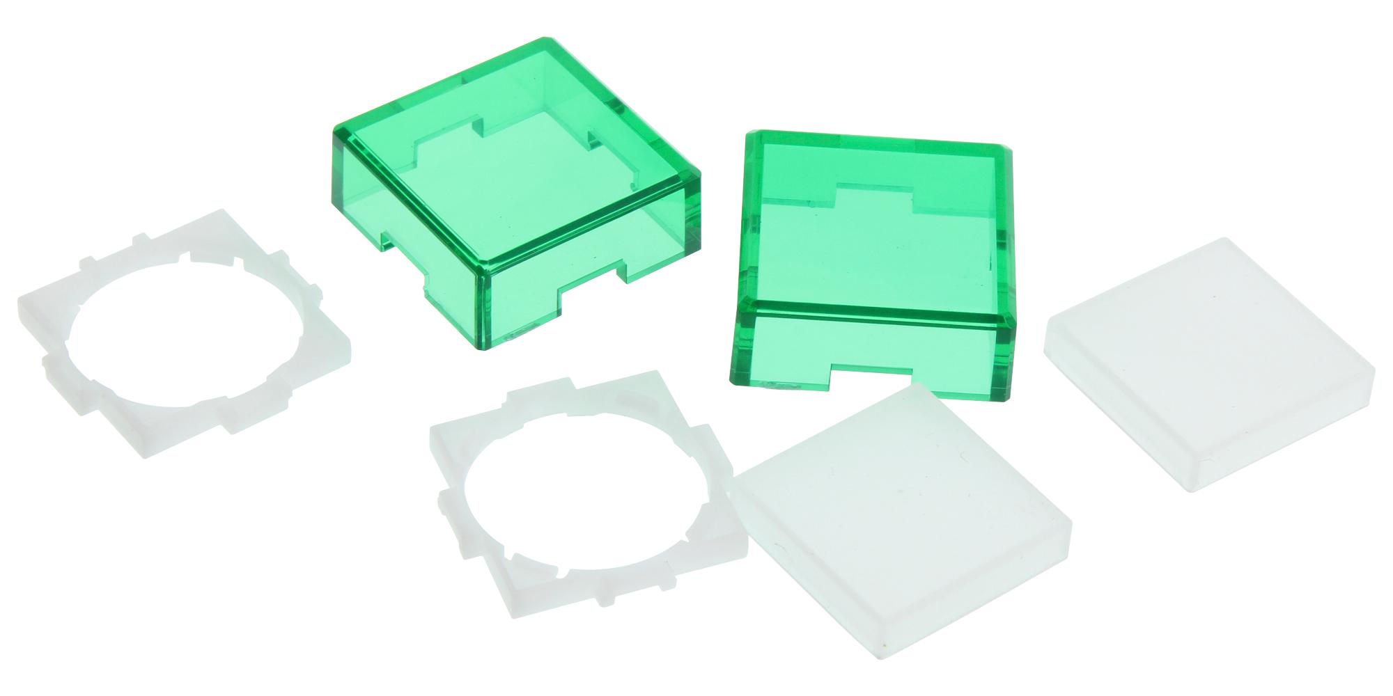 IDEC Alqw2Blu-G Switch Lens, Square, Green