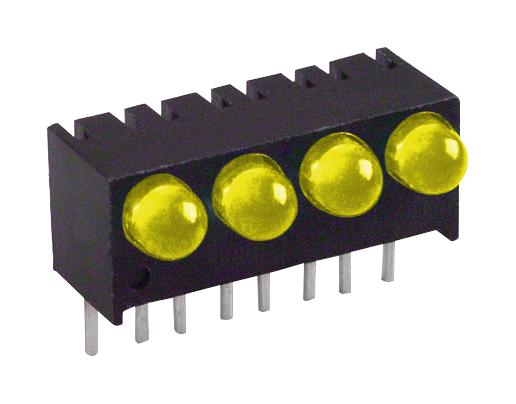 Dialight 551-0307-004F Multi-Element Led Light Source,yellow,right Angle Sip 30K1468