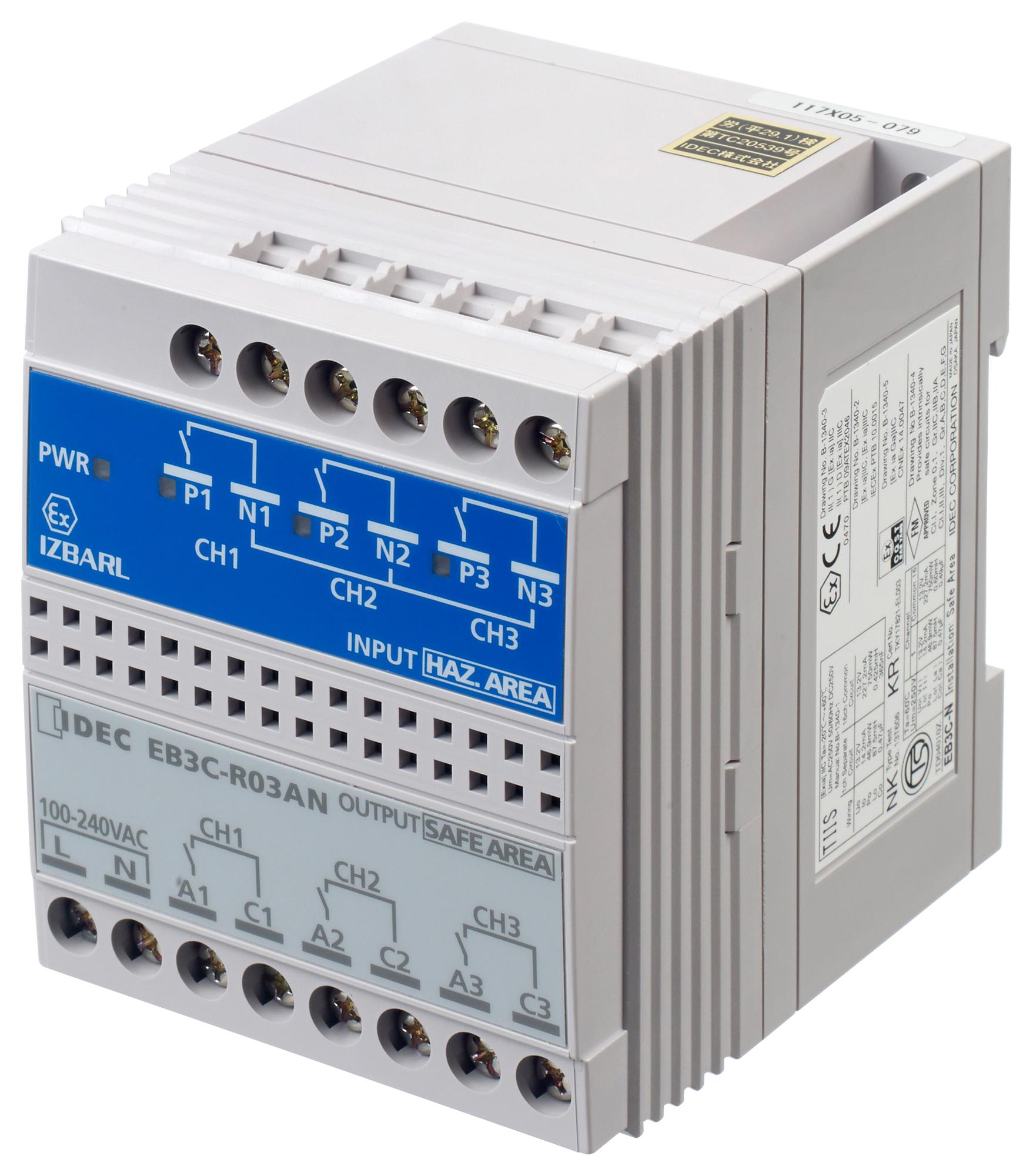 IDEC Eb3C-R10An Discrete Input Barrier, 10Ch, Relay O/p