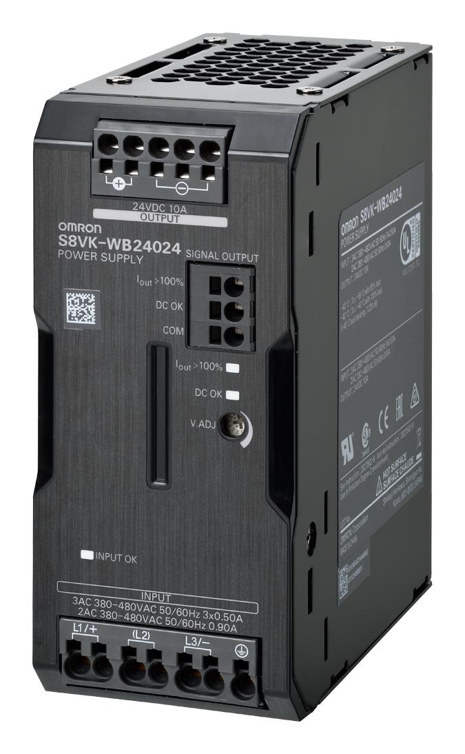 Omron Industrial Automation S8Vk-Wb24024 Power Supply, Ac-Dc, 24V, 10A