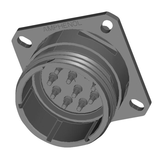 Amphenol Aerospace Tvps00Ds-19-11P Mil Spec Cir Connector, Rcpt, 19-11, Crimp