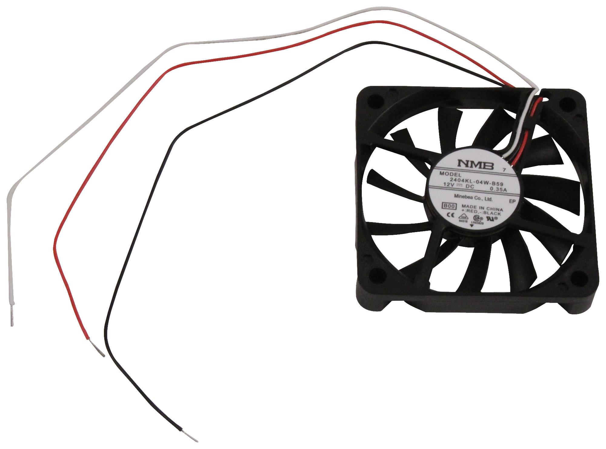 Nmb Technologies 2404Kl-04W-B59-B00 Dc Fan, Axial, 60mm X 50mm X 10mm, 12V