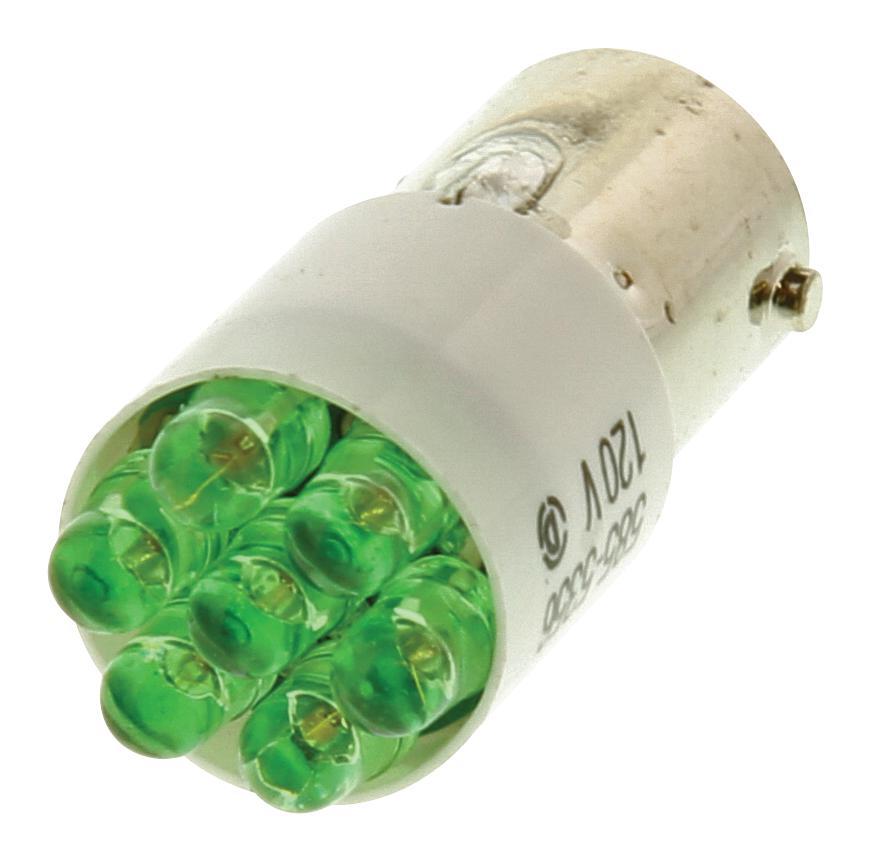 Dialight 585-5356F Led Bulb, Mini Bayonet/ba9S, Green