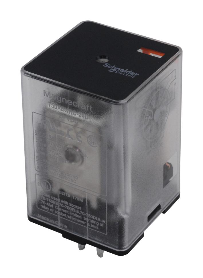 Schneider Electric/legacy Relay 750Xbxrc-24D Relay, Dpdt, 277Vac, 30Vdc, 10A