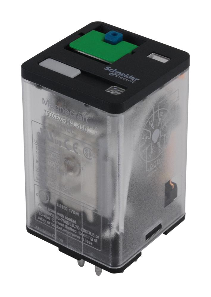 Schneider Electric/legacy Relay 750Xbxrm4L-12D Relay, Dpdt, 277Vac, 30Vdc, 10A