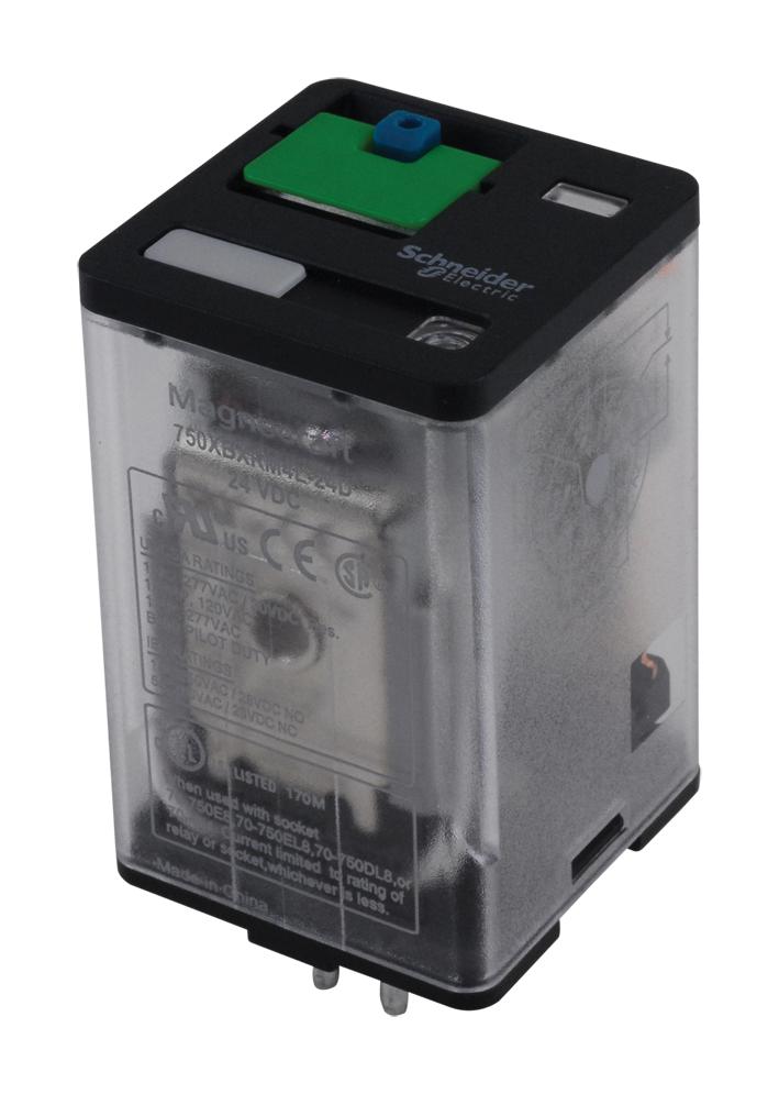 Schneider Electric/legacy Relay 750Xbxrm4L-24D Relay, Dpdt, 277Vac, 30Vdc, 10A