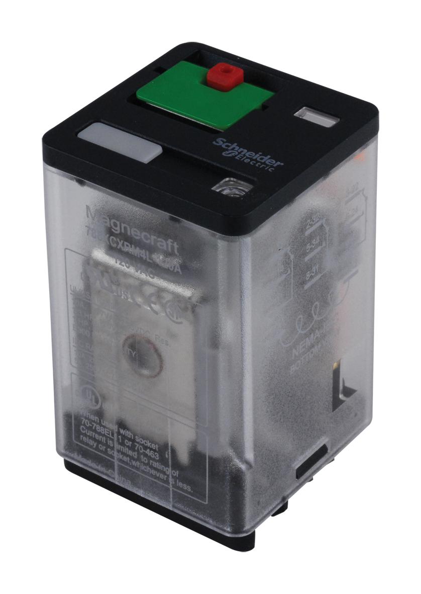 Schneider Electric/legacy Relay 788Xcxrm4L-120A Relay, 3Pdt, 277Vac, 30Vdc, 10A