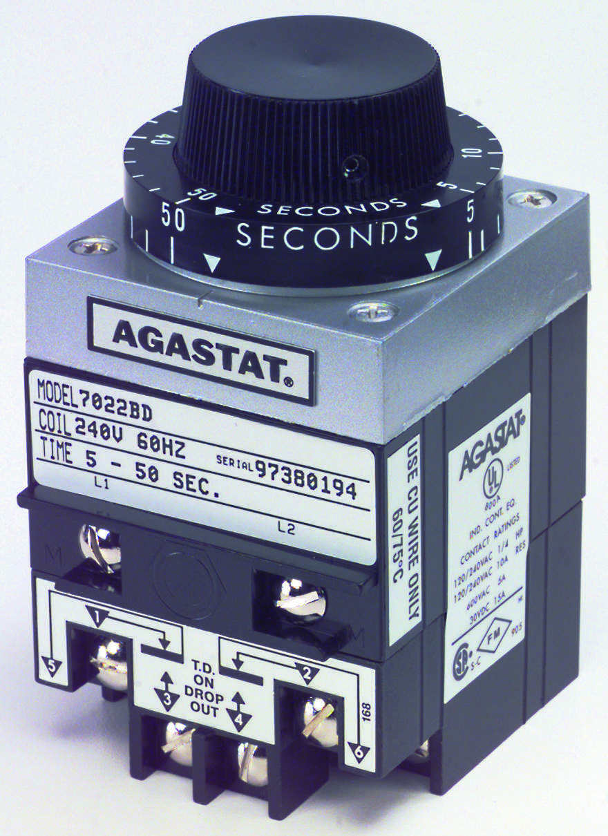 Agastat / Te Connectivity 7012Pf Time Delay Relay, Dpdt, 10Min, 240Vac