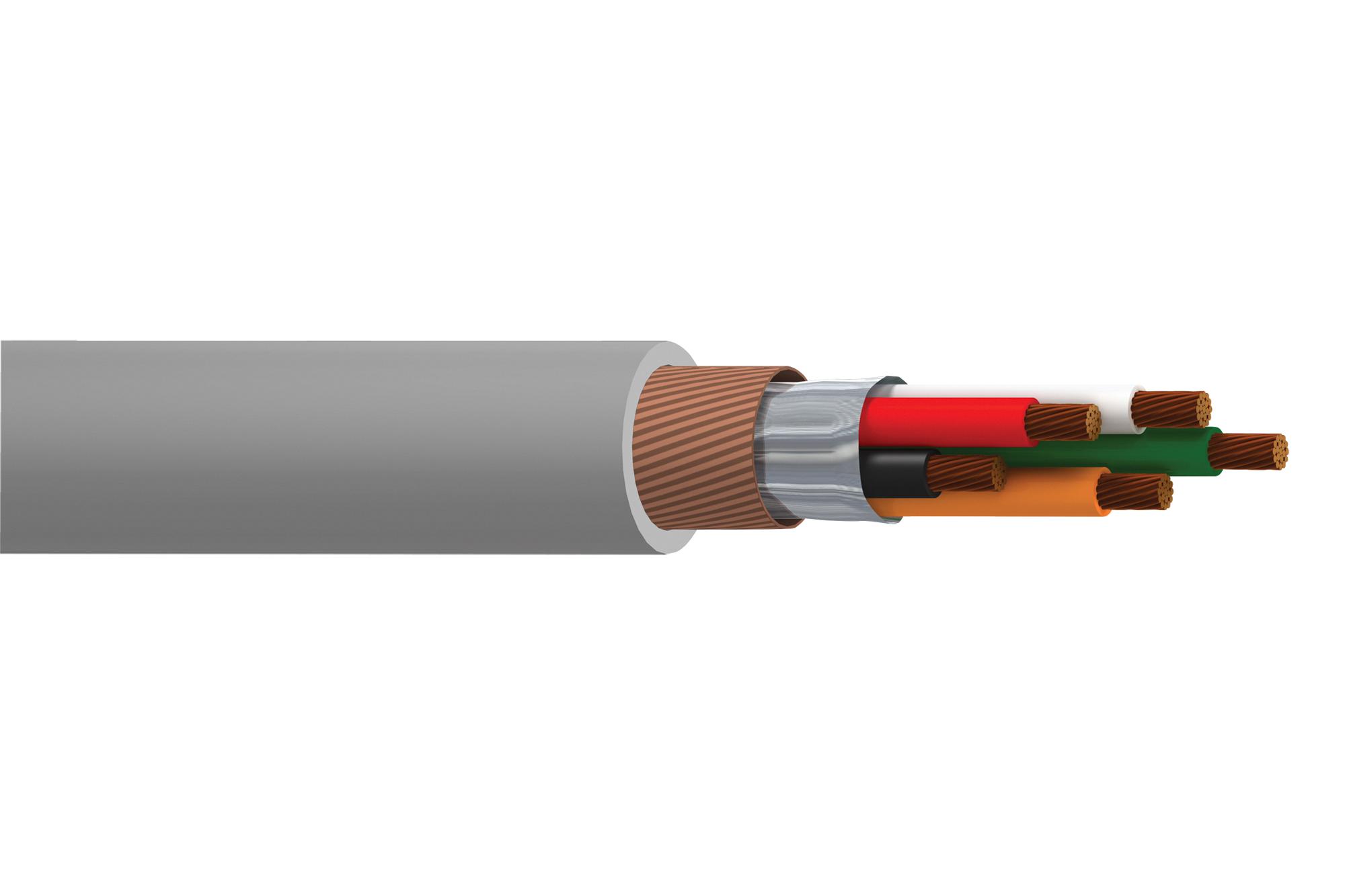 Belden 76103Ws 008100 Shld Flex Cable, 3Cond, 26Awg, 100Ft