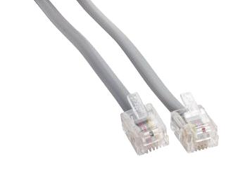 Amphenol Cables On Demand Mp-5Frj11Stws-007 Enet Cable, Rj11 Plug-Plug, 7Ft