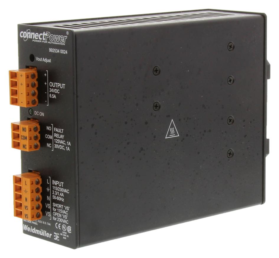 Weidmuller 9925340024 Ac-Dc Converter, Din Rail, 1 O/p, 160W,