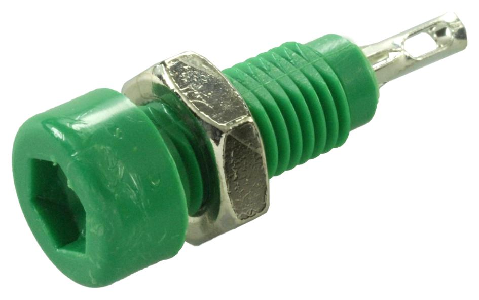 Johnson Cinch Connectivity 105-0804-001 Tip Jack, 5700V, 10A, Green