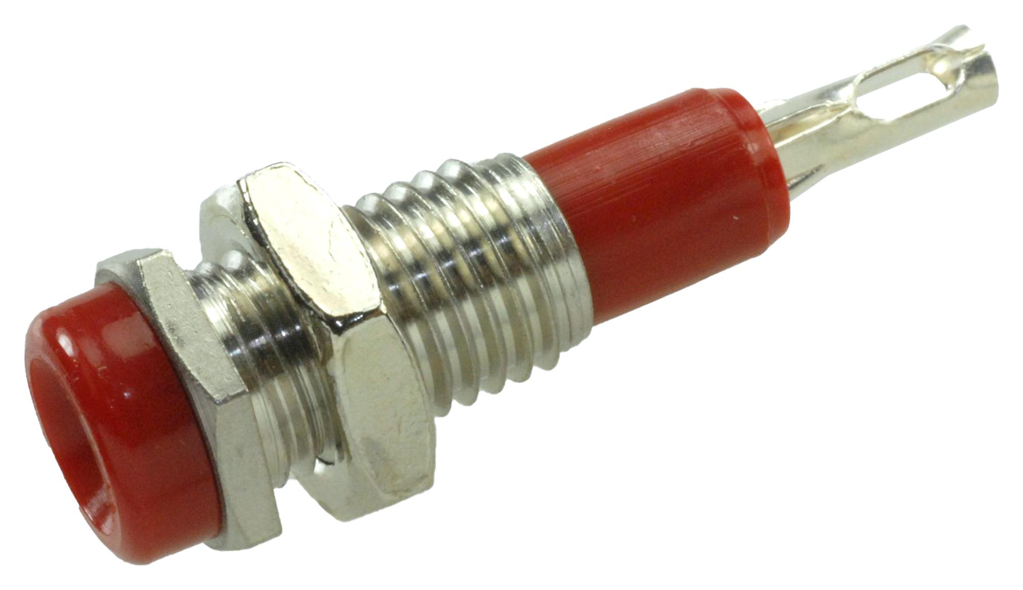 Johnson Cinch Connectivity 105-0252-001 Tip Jack, 5700V, 10A, Red