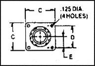 Amphenol Aerospace 165-35 Circular Connector Receptacle 5 Position