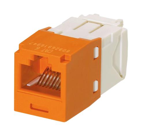 Panduit Cj688Tgor-24 Rj45 Connector, Jack, 8P8C, 1Port, Orange