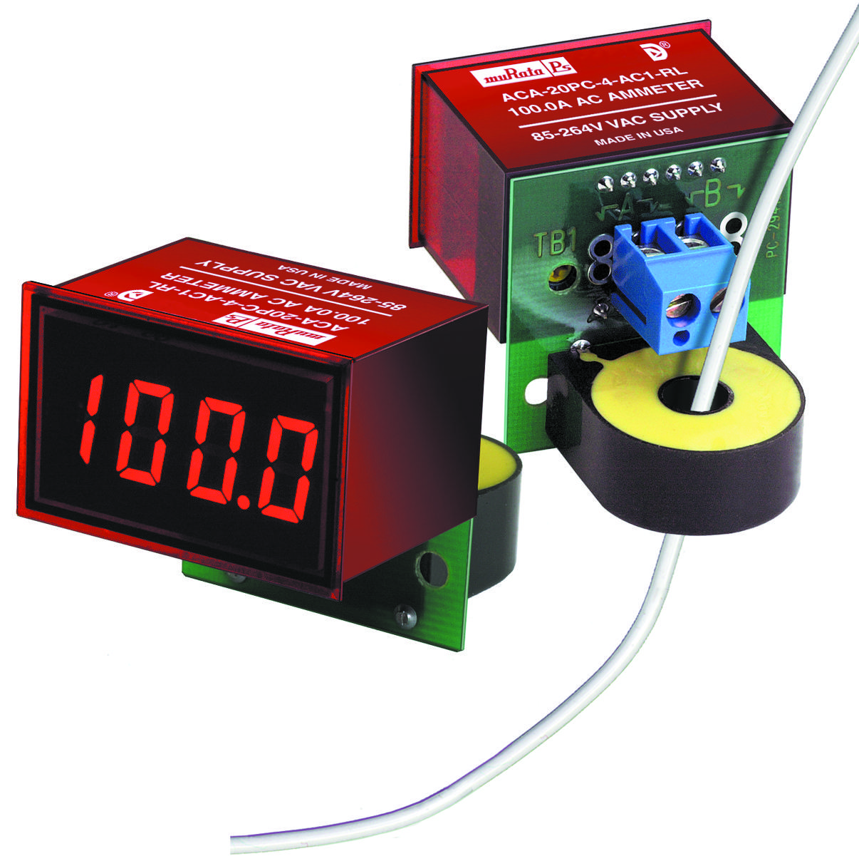Murata Power Solutions Digital Ammeter AC, 21.3mm x 33.9mm