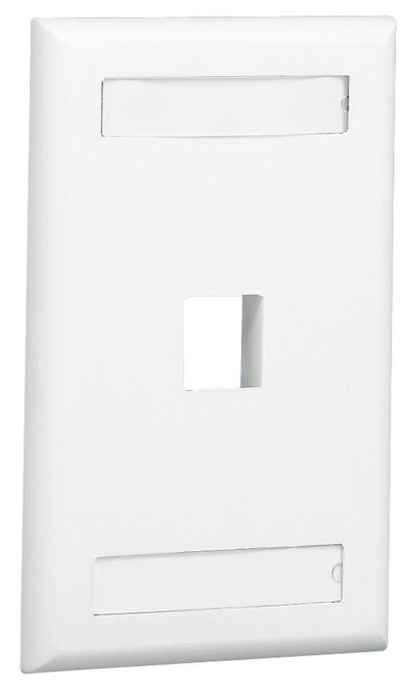 Panduit Nk1Fwhy Vertical Faceplate, 1 Module, White