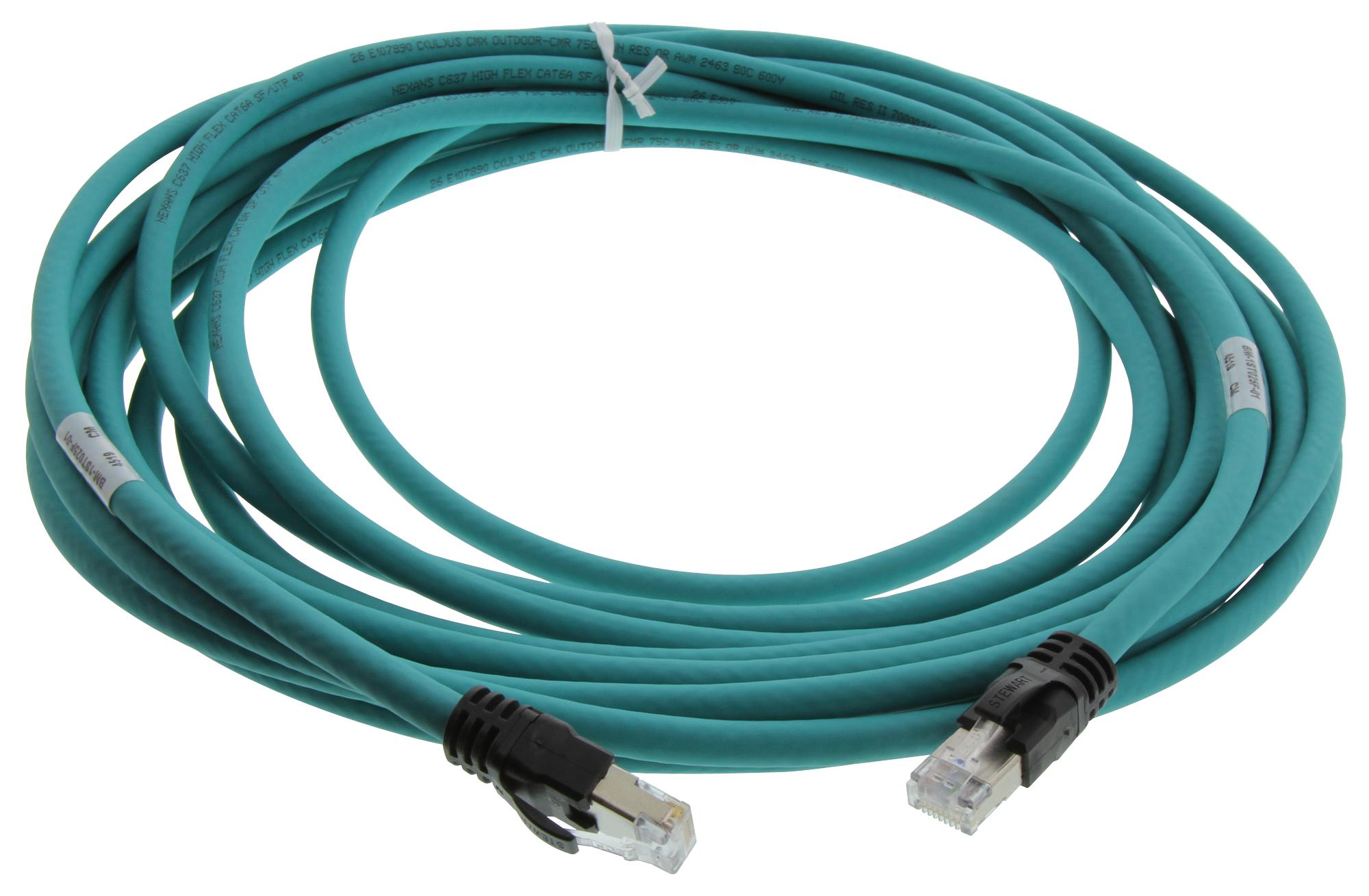 Bel Bm-1St025F-01 Patch Cord, Rj45 Plug-Plug, 25Ft, Teal