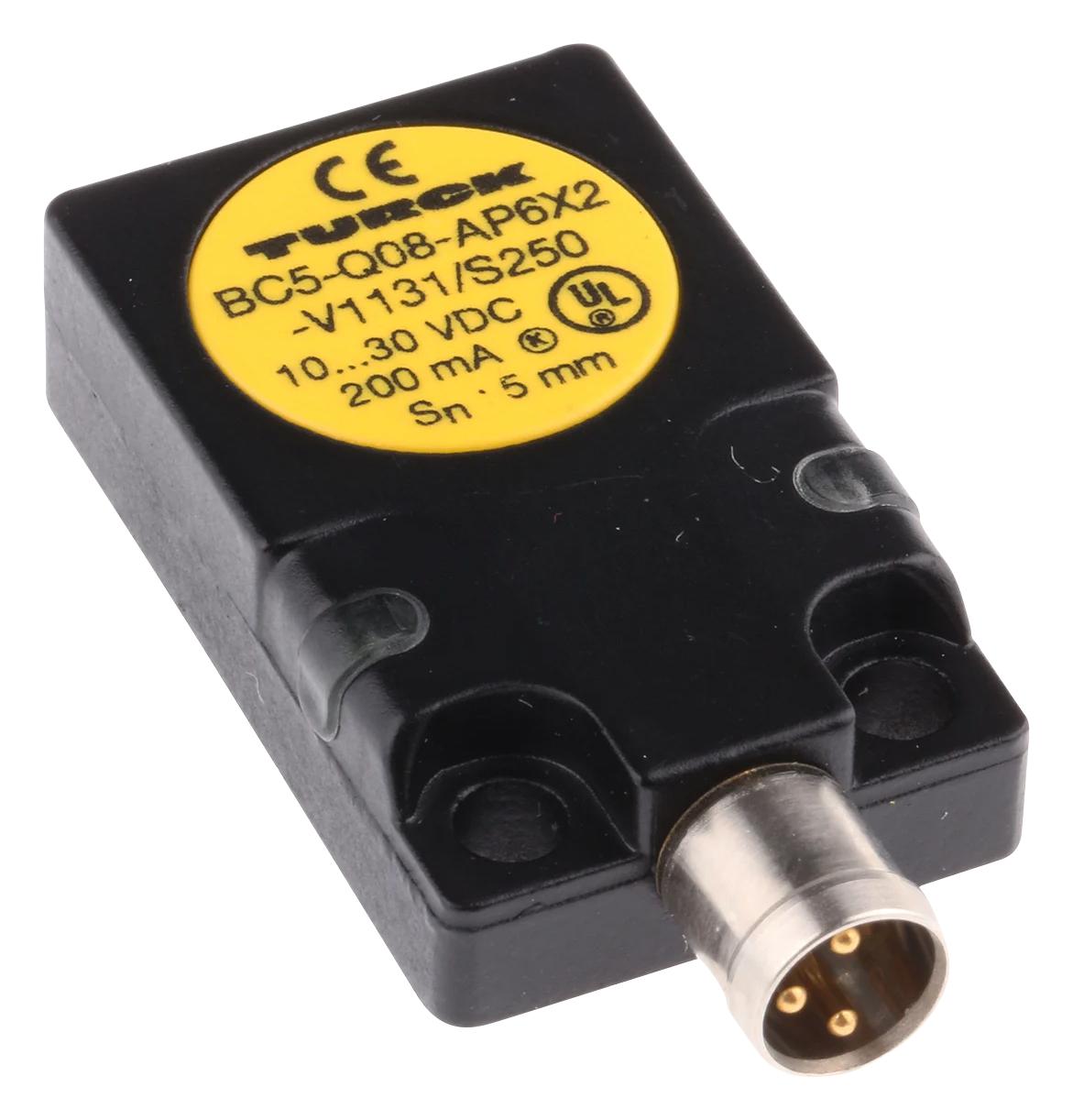 Turck Bi5-Q08-Ap6X2-V1131 Ind Prox Sensor, Pnp-No, 5mm, 30V