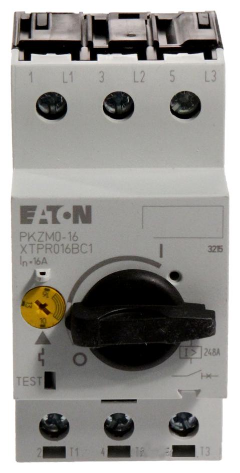 Eaton Moeller Pkzm016 Circuit Breaker, Thermal Magnetic, 1P, 16A